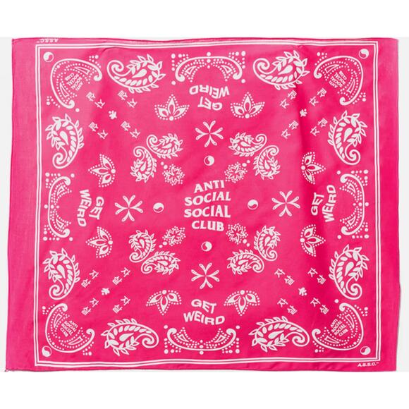 •NEW• Anti Social Social Club I Don’t Want To See You Pink Bandana • GET WEIRD - Picture 1 of 4